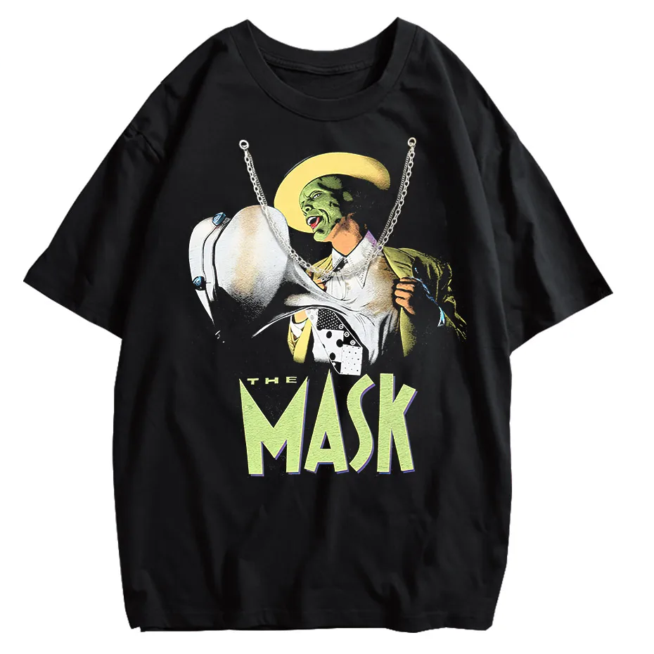 Hip Hop Spoof Portrait Graphic Washed Distressed T-Shirt