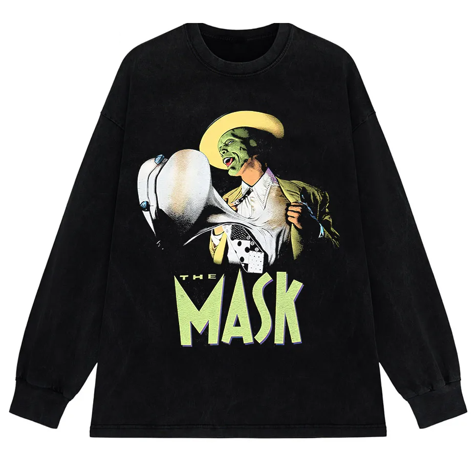 Hip Hop Spoof Portrait Graphic Washed Distressed T-Shirt
